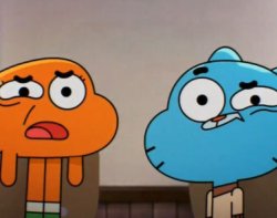 Gumball and Darwin Confused Meme Template