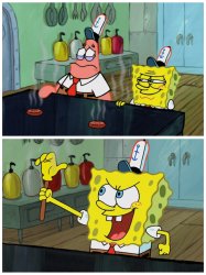 Outsmarted Patrick Meme Template