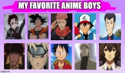my favorite anime boys Meme Template