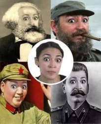 AOC faces of Communism Meme Template