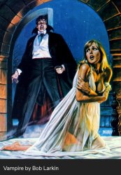 Vampire. Painting by Bob Larkin. Meme Template