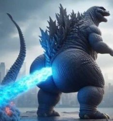 Godzilla fart power Meme Template