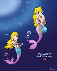 more mermaid peach Meme Template