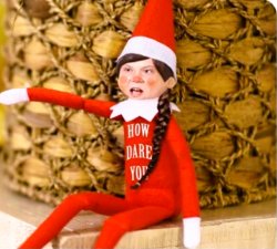 Greta on the Shelf Meme Template