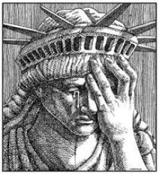 Lady Liberty Weeps Meme Template