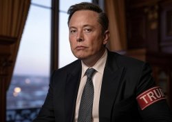 DOGE Chancellor Elon Musk frowning Meme Template
