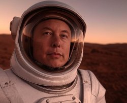 Elon Musk spacesuit on Mars Meme Template
