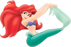 ariel holding her tail fins Meme Template