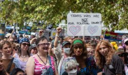 trans protesting Meme Template