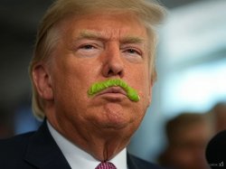 Donald Trump Dirty Sanchez mustache Putin Meme Template