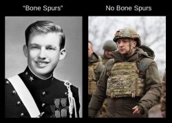Private Bonespurs vs. Zelensky's balls Meme Template