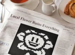 Flowey temp Meme Template