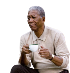 Morgan Freeman with tea Meme Template