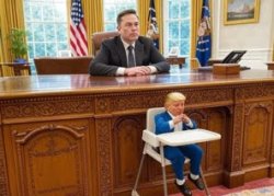 Musk is Trump's daddy Meme Template