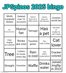 JPSpino 2025 bingo Meme Template