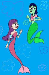 cartoon mermaids Meme Template