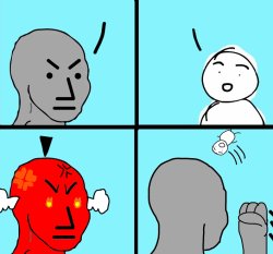 Pissed NPC Wojak Meme Template