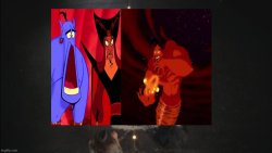 Genie x Wizard Jafar x Genie Jafar - Infinite Battery Meme Template