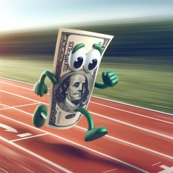 a dollar running fast Meme Template