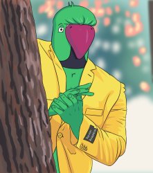 Rowdy Hiding Behind a Tree Meme Template