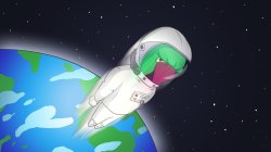 Rowdy to the Moon Meme Template