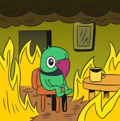 Rowdy This is Fine Meme Template