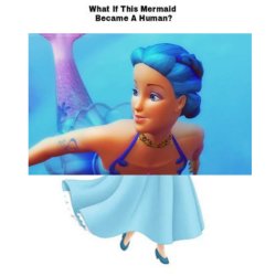 what if this mermaid became a human ? Meme Template
