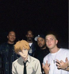 Denji with the gang Meme Template