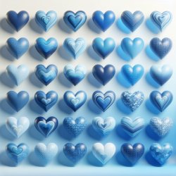 Blue hearts Meme Template