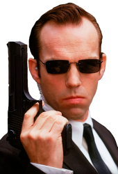 Agent Smith with Desert Eagle Meme Template