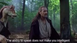 The ability to speak does not make you intelligent. Meme Template