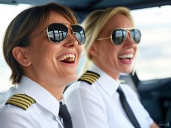 Female Pilots Laughing Meme Template