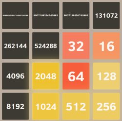 The 604462909807314587353088 tile in 2048 Meme Template