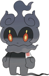 Marshadow with an injured arm Meme Template