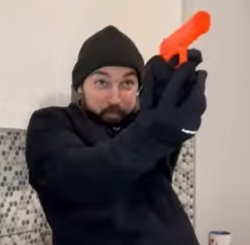 Robin Banks Gun Meme Template