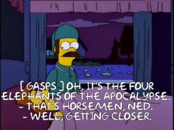 Ned Flanders Four Elephants Meme Template