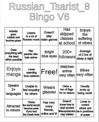Russian_Tsarist_8 Bingo V6 Meme Template