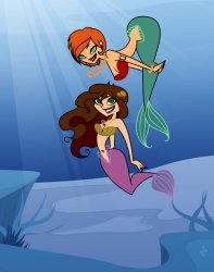down under mermaids Meme Template