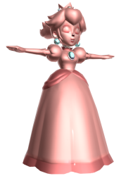 Pink Gold peach t-pose Meme Template