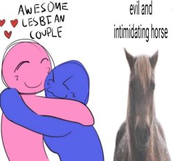 Evil and intimidating horse Meme Template