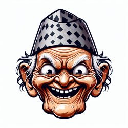 an old face wiith nepali dhakatopi on its head with cartoonish m Meme Template