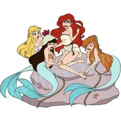 ariel and the mermaids Meme Template