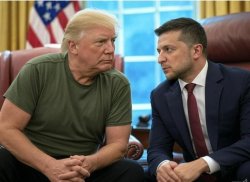 Trump dressed like Zelensky Meme Template