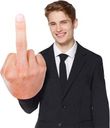 Stolen Middle Finger from Google Images Meme Template