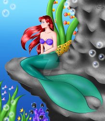 ariel waiting Meme Template