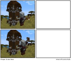 Pillager Drake Meme Template