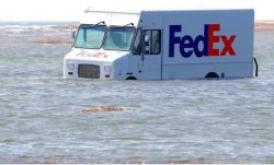 FedEx Truck At Sea Meme Template