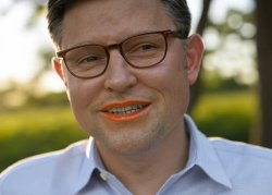 Mike Johnson Orange lips lipstick cheeto Meme Template