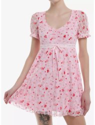 Sweet Society Strawberry Lace Empire Dress Meme Template