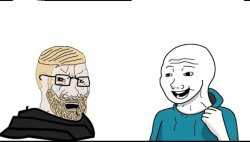 Soychad vs yeswojak Meme Template